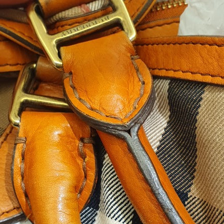 Burberry Orange House Check Parsons Tote Bag-handbag-Burberry-The Closet Egypt