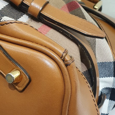 Burberry Brown House Check Bridle Tote Bag-handbag-Burberry-The Closet Egypt