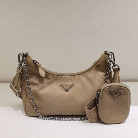 Prada Beige Re-Edition 2005 Nylon Bag-handbag-Prada-The Closet Egypt