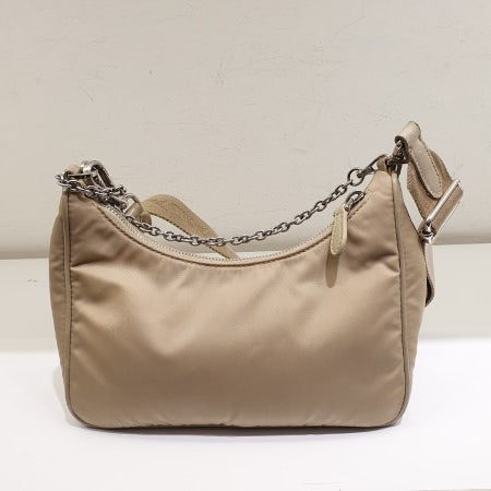 Prada Beige Re-Edition 2005 Nylon Bag