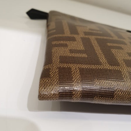 Fendi Brown FF Clutch-Clutch-Fendi-The Closet Egypt