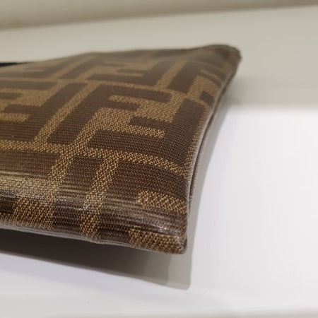 Fendi Brown FF Clutch-Clutch-Fendi-The Closet Egypt