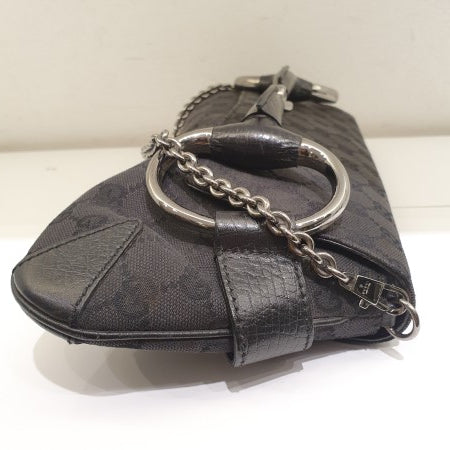 Gucci Black GG Horsebit Clutch Bag-Clutch Bag-Gucci-The Closet Egypt
