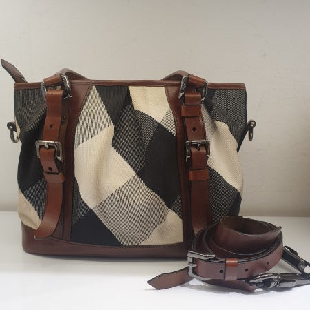 Burberry Brown Mega Check Lowry Bag-handbag-Burberry-The Closet Egypt