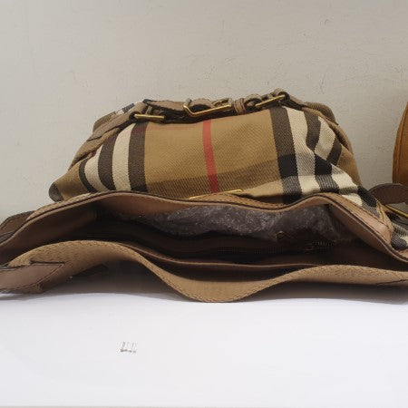 Burberry Hobo House Check Fabric Bag-handbag-Burberry-The Closet Egypt