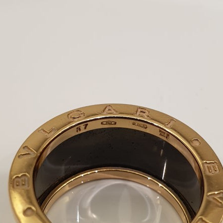 Bvlgari 18K Yellow Gold Black Ceramic Ring-Rings-Bvlgari-The Closet Egypt