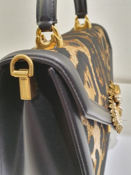 Dolce & Gabbana Bicolor DG Devotion Leopard Top Handle Bag-handbag-Dolce & Gabbana-The Closet Egypt