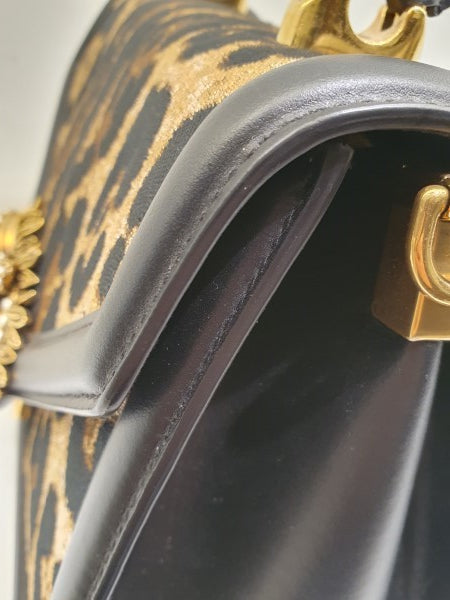 Dolce & Gabbana Bicolor DG Devotion Leopard Top Handle Bag-handbag-Dolce & Gabbana-The Closet Egypt