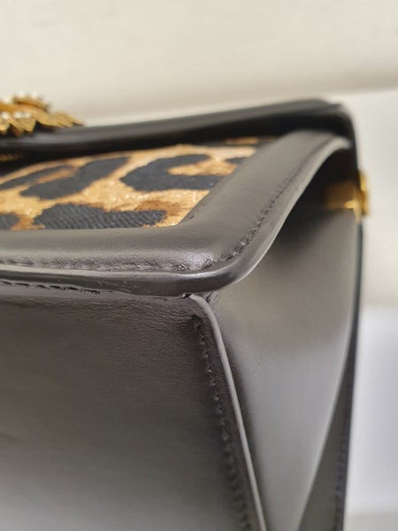 Dolce & Gabbana Bicolor DG Devotion Leopard Top Handle Bag-handbag-Dolce & Gabbana-The Closet Egypt