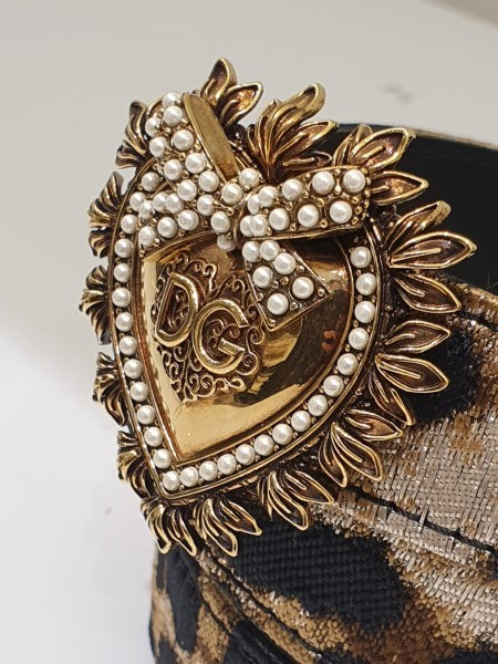 Dolce & Gabbana Bicolor Devotion Leopard Belt 34-Belt-Dolce & Gabbana-The Closet Egypt