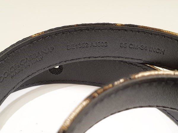 Dolce & Gabbana Bicolor Devotion Leopard Belt 34-Belt-Dolce & Gabbana-The Closet Egypt