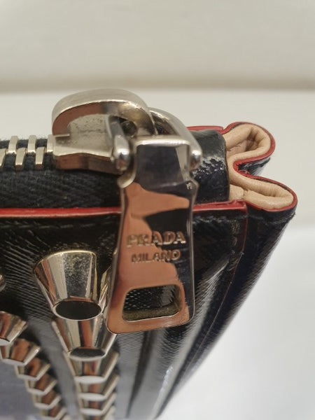 Prada Black Studded Clutch-Clutch-Prada-The Closet Egypt