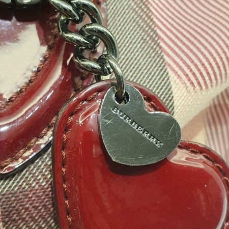 Burberry Red Nova Check Heart Gracie Diaper Tote Bag-handbag-Burberry-The Closet Egypt