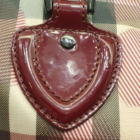 Burberry Red Nova Check Heart Gracie Diaper Tote Bag-handbag-Burberry-The Closet Egypt