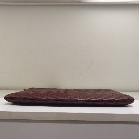 YSL Burgundy Cassandre Pouch-Pouch-YSL-The Closet Egypt