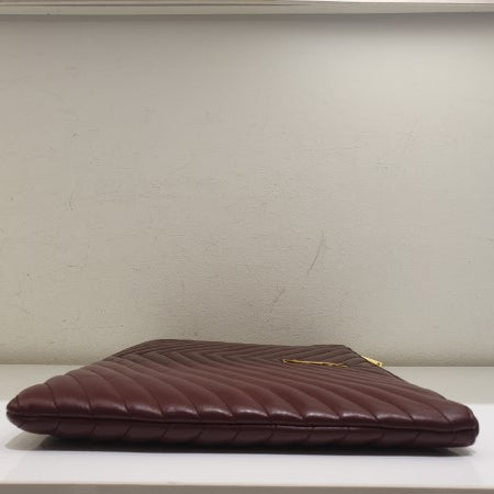 YSL Burgundy Cassandre Pouch-Pouch-YSL-The Closet Egypt