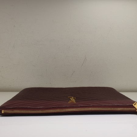 YSL Burgundy Cassandre Pouch-Pouch-YSL-The Closet Egypt