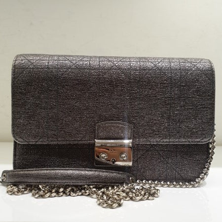 Christian Dior Metallic Grey Miss Dior WOC-Wallet Chain-Christian Dior-The Closet Egypt