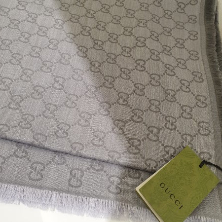 Gucci Light Grey Scarf-Scarf-Gucci-The Closet Egypt