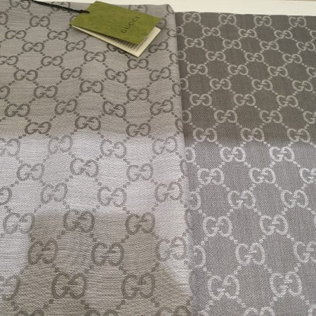 Gucci Light Grey Scarf-Scarf-Gucci-The Closet Egypt