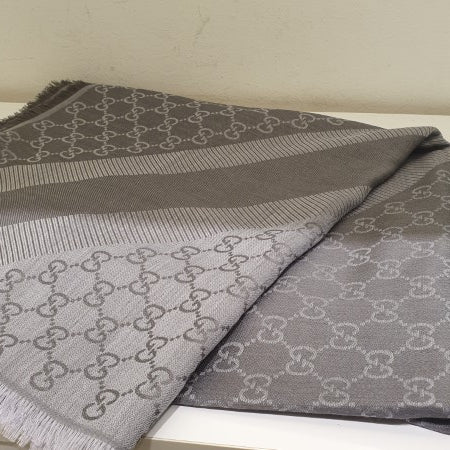 Gucci Light Grey Scarf-Scarf-Gucci-The Closet Egypt