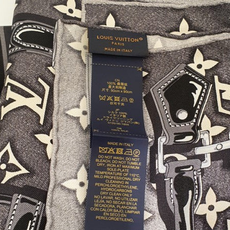 Louis Vuitton Tricolor Monogram Denim Square Jacquard Scarf-Scarf-Louis Vuitton-The Closet Egypt