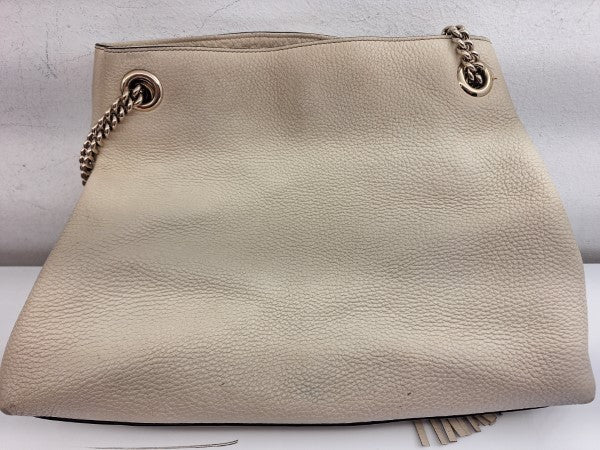 Gucci White Soho Chain Shoulder Bag-handbag-Gucci-The Closet Egypt