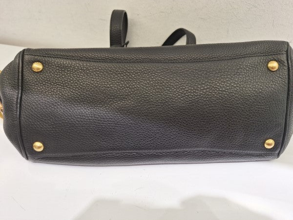 Prada Black Vitello Daino Satchel Shoulder Bag-handbag-Prada-The Closet Egypt