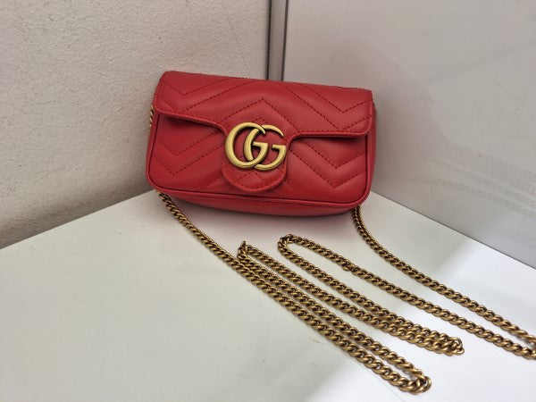Gucci Red GG Marmont Super Mini Bag-handbag-Gucci-The Closet Egypt