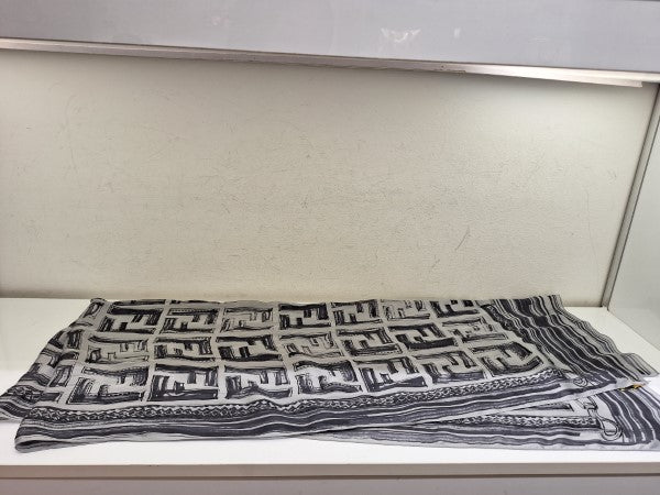 Fendi Bicolor FF Printed Silk Scarf-Scarf-Fendi-The Closet Egypt