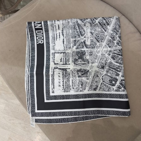 Christian Dior Bicolor Square Scarf-Scarf-Christian Dior-The Closet Egypt