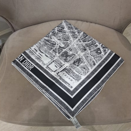 Christian Dior Bicolor Square Scarf-Scarf-Christian Dior-The Closet Egypt