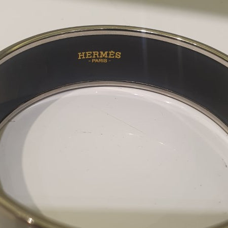 Hermes White Enamel Printed Bracelet-Bracelet-Hermes-The Closet Egypt