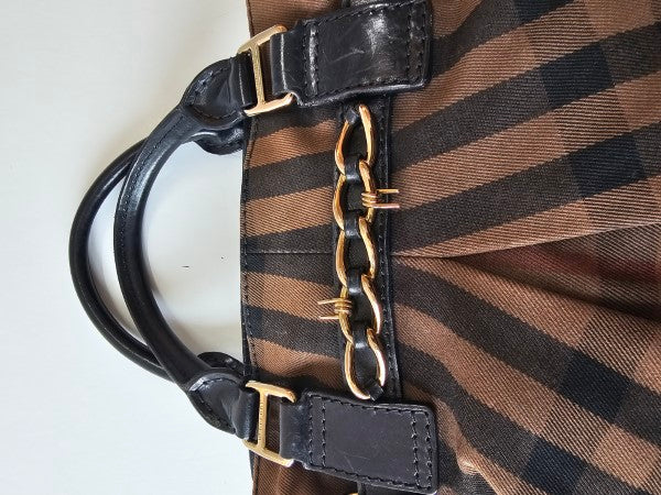 Burberry Bicolor Nova Check Top Handle Bag-handbag-Burberry-The Closet Egypt
