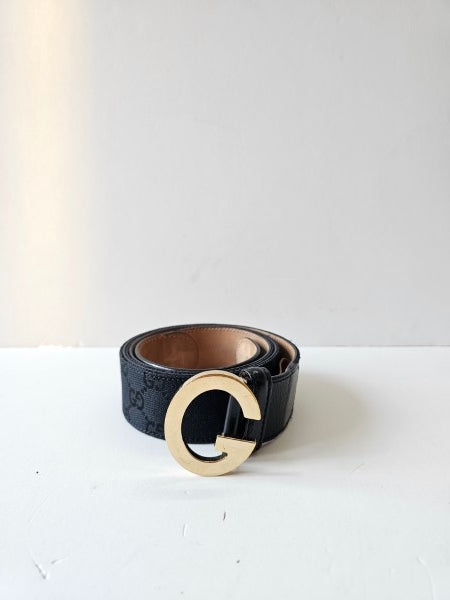 Gucci Black GG Guccissima Belt 36-Belt-Gucci-The Closet Egypt