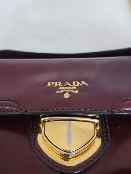 Prada Dark Red Crossbody Bag-handbag-Prada-The Closet Egypt
