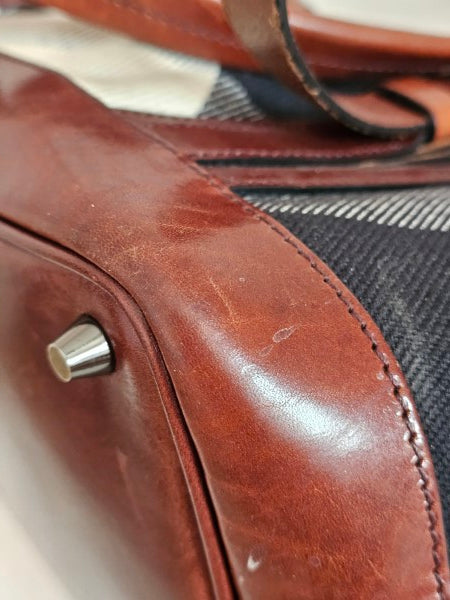 Burberry Brown Mega Check Lowry Tote Bag-handbag-Burberry-The Closet Egypt