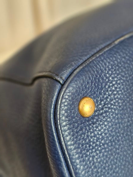 Prada Blue Vitello Daino Tote Bag-handbag-Prada-The Closet Egypt