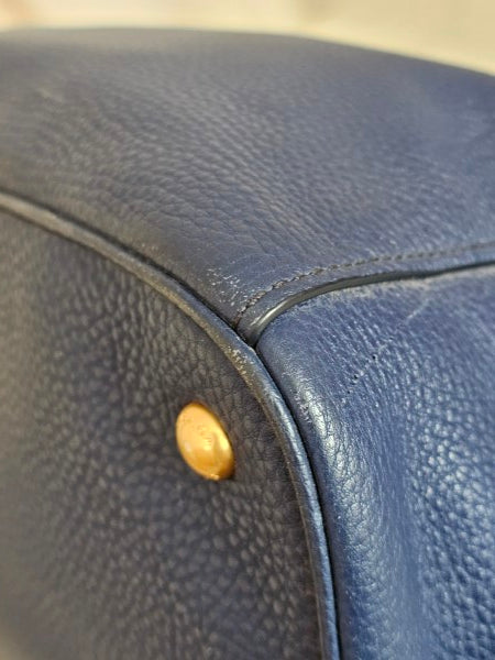 Prada Blue Vitello Daino Tote Bag-handbag-Prada-The Closet Egypt