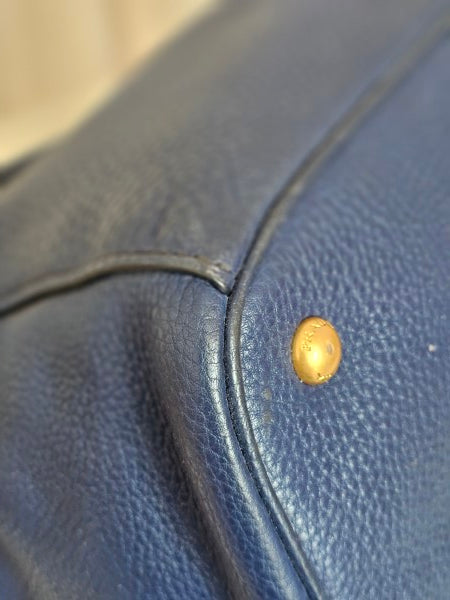 Prada Blue Vitello Daino Tote Bag-handbag-Prada-The Closet Egypt