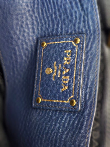 Prada Blue Vitello Daino Tote Bag-handbag-Prada-The Closet Egypt
