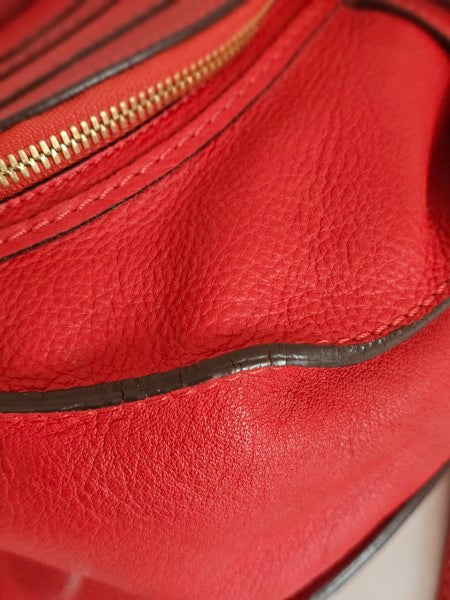 Chloe Red Marcie Zip Crossbody Bag-handbag-Chloe-The Closet Egypt