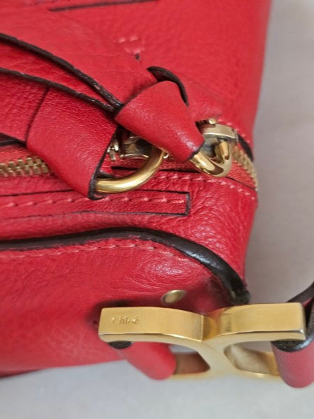 Chloe Red Marcie Zip Crossbody Bag-handbag-Chloe-The Closet Egypt