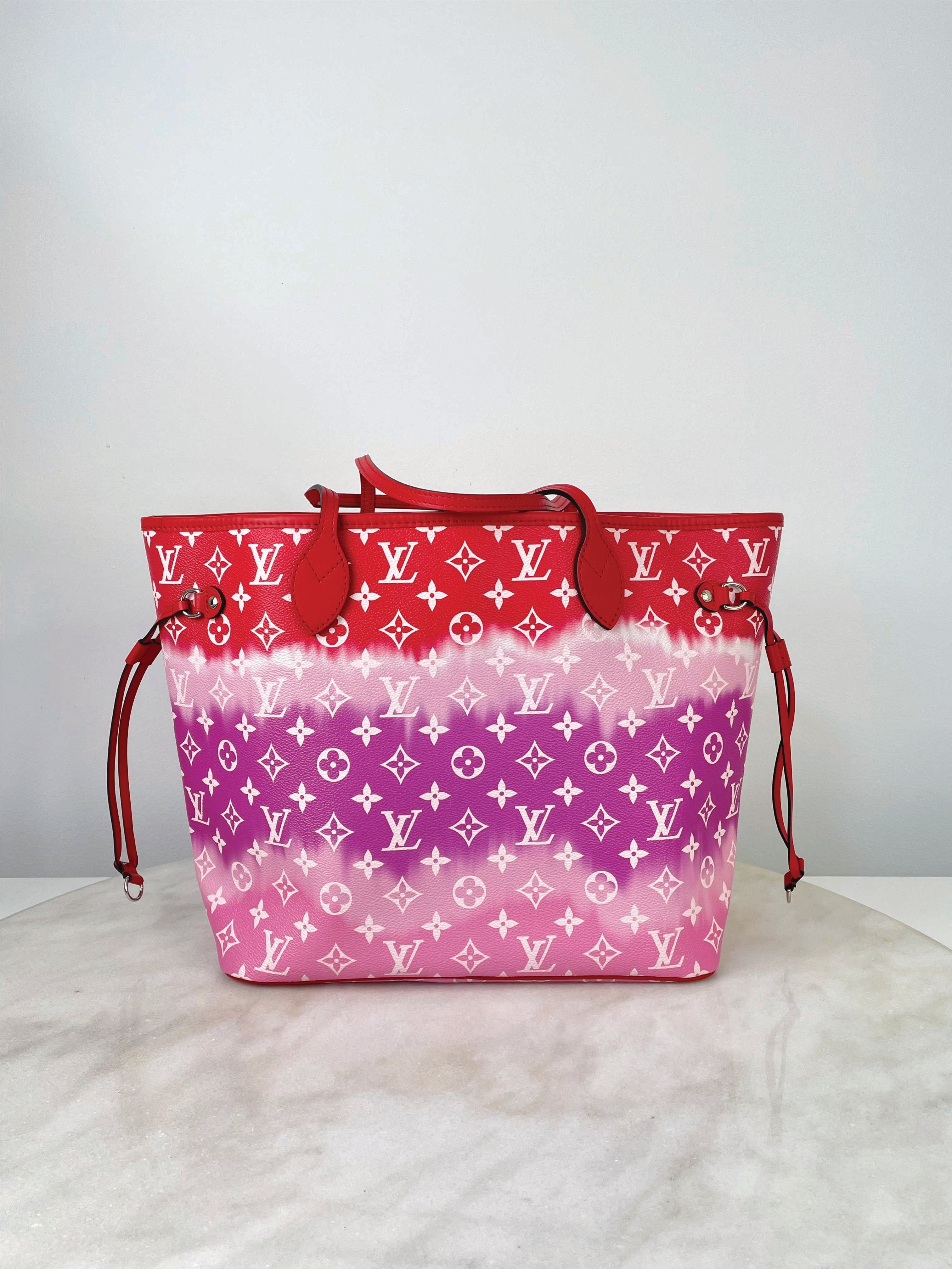Louis Vuitton Bicolor Monogram Neverfull Escale MM Bag W/ Pouch