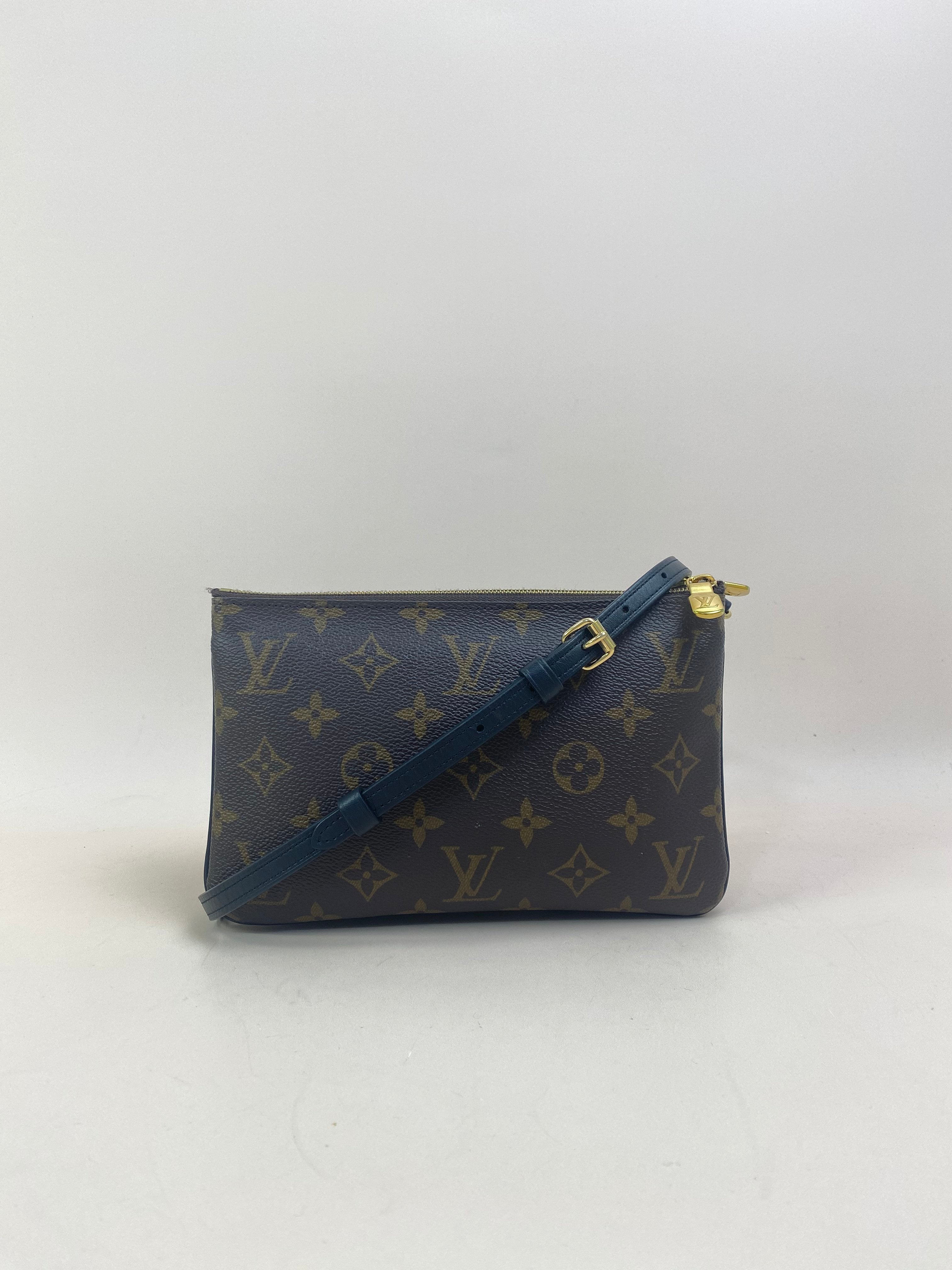 Louis Vuitton Monogram Reverse Double Zip Crossbody Pochette