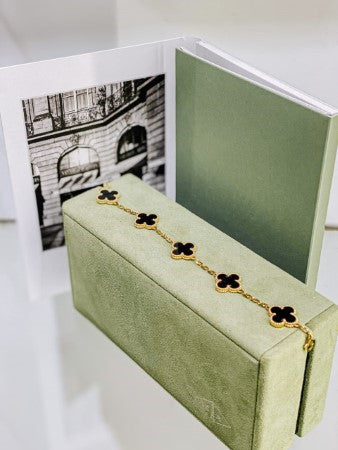 Van Cleef & Arpels 18K Yellow Gold Vintage Alhambra 5 Motifs Bracelet-Bracelet-Van Cleef & Arpels-The Closet Egypt