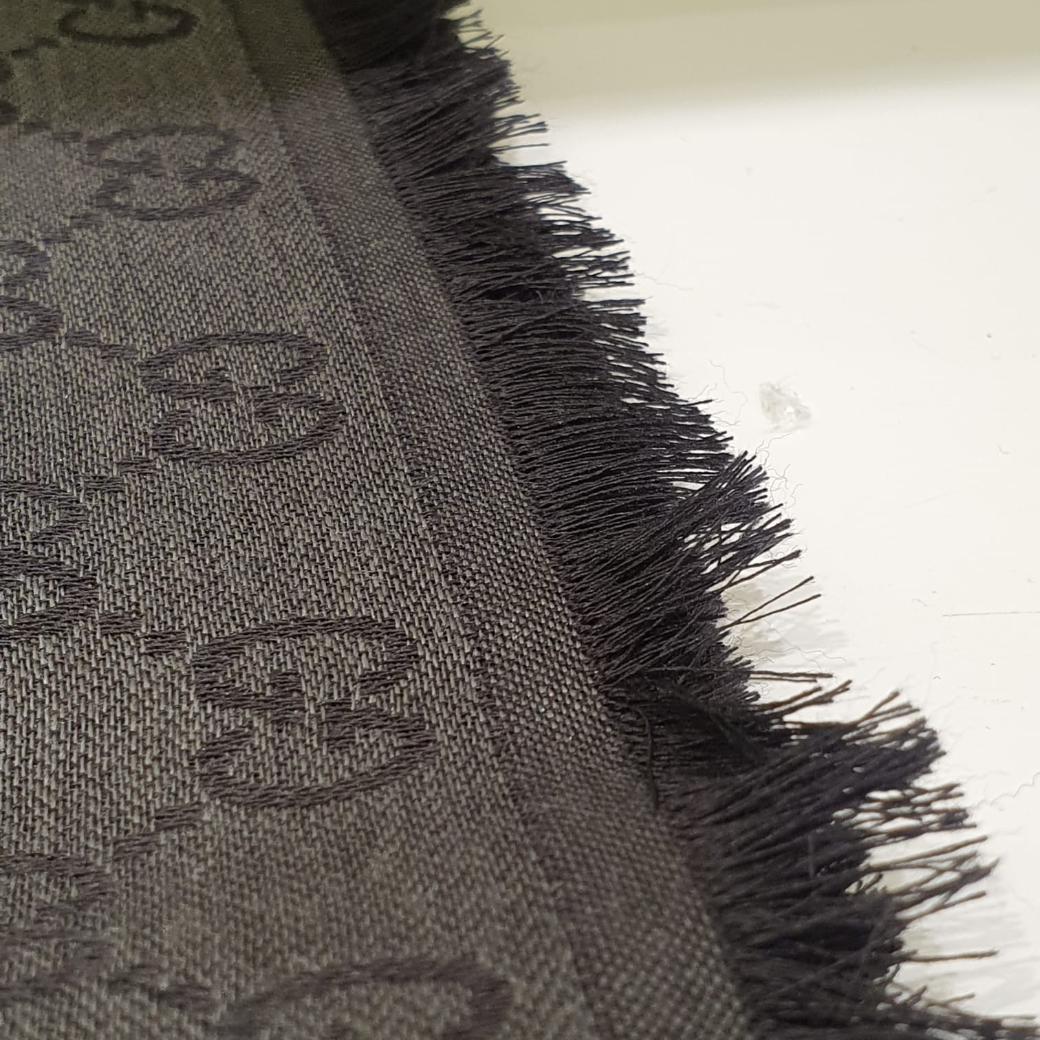 Gucci Dark Grey GG Print Scarf-Scarf-Gucci-The Closet Egypt