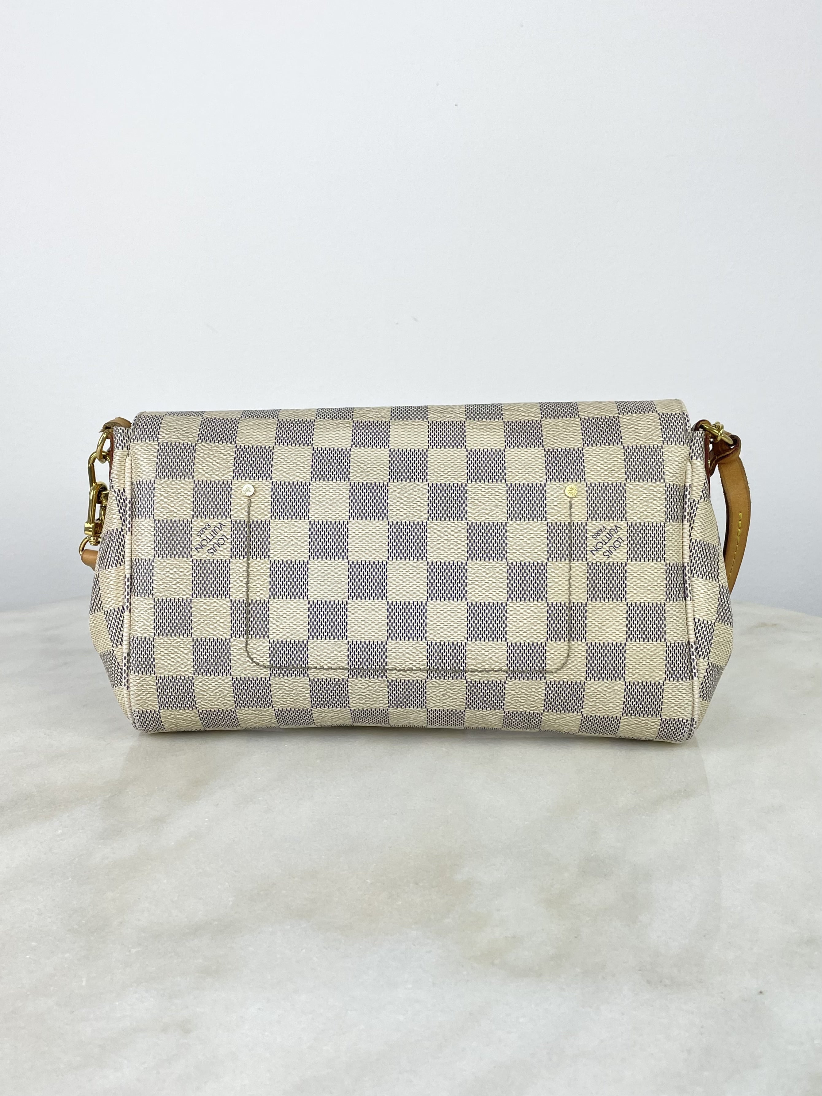 Louis Vuitton Damier Azur Favorite MM Chain Bag W/ Strap