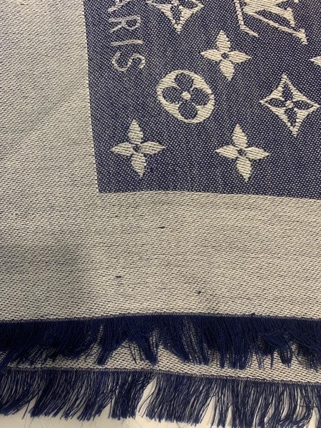 Louis Vuitton Bicolor Monogram Denim Square Shawl-Shawl-Louis Vuitton-The Closet Egypt