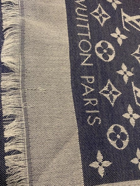 Louis Vuitton Bicolor Monogram Denim Square Shawl-Shawl-Louis Vuitton-The Closet Egypt